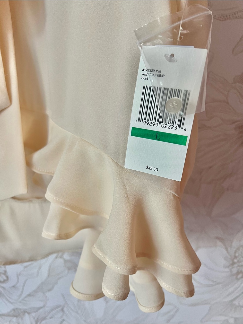 Jessica Simpson Cream Ruffle Tie-Front Camisole - Picture 7 of 10